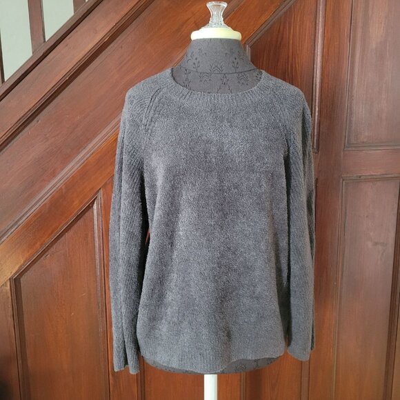 Barefoot Dreams Cozychic Lite Womens Sweater Medium Gray Nylon Viscose - Picture 1 of 6